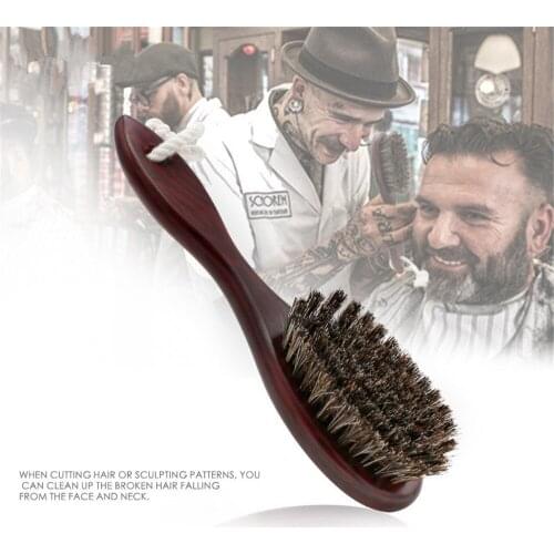Natural Boar Bristle Beard Brush For Men Bamboo Face Massage That Works Wonders To Comb Beards and Mustache Shaving Brush