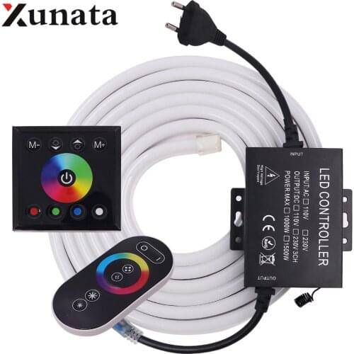 WIFI Bluetooth RGB Neon Strip EU AU UK 220V US 110V Waterproof Ribbon Flexible Tape LED Neon Sign Light Lamp 5050 LED Strip