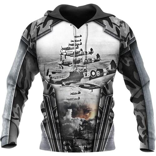 New air force aircraft Supermarine Spitfire 3D all print shirt Hoodie