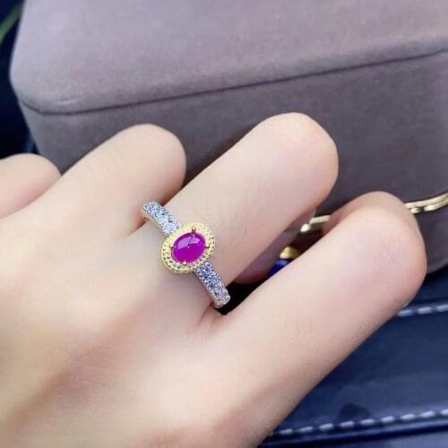 New Arrival Real and Natural Natural And Real Ruby Ring Free shipping 925 sterling silver Fine jewelry Ruby Ring