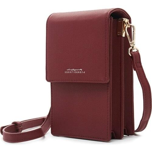 New Ladies Mobile Phone Bag Korean Woman Solid Color Crossbody Bag Multifunctional Shoulder Messenger Bags