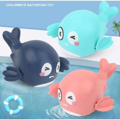 Single Sale Cute Cartoon Animal Whale Classic Baby Water Toy Infant Swim Whale Wound-Up Chain Clockwork Kids Beach Bath Toys