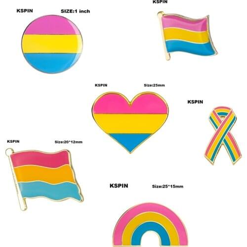 Pansexual Pride LGBT Pride Badge Lapel Pin Brooch