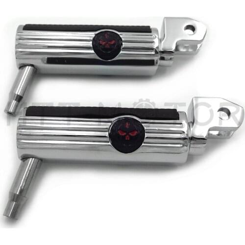 Aftermarket free shipping For Yamaha V-Star 1100 650 Custom Stryker Bolt V-Max Virago Skull Footpeg footpegs