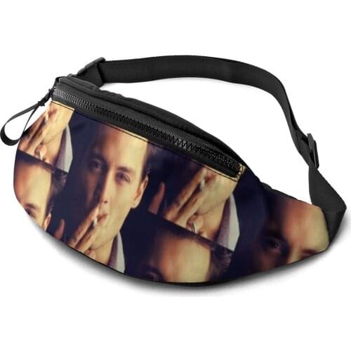 Johnny Depp Waist Bag Picture Polyester Waist Pack Running Teenagers Bag