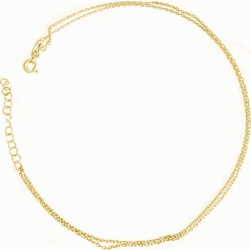 Silver Glitter Double chain Simple Bangle