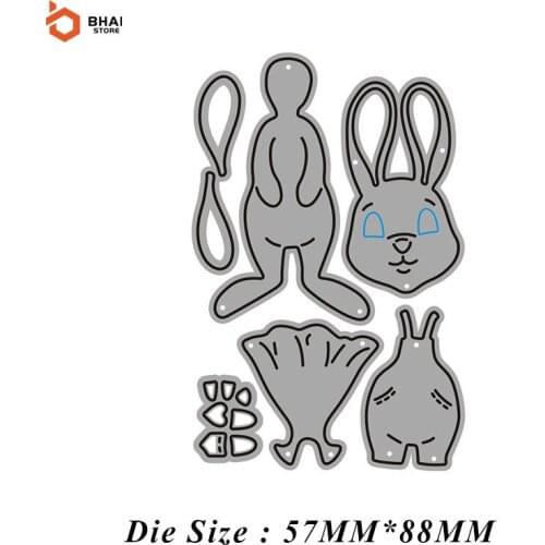 Carbon Steel Metal Cutting Die DIY Creative Rabbit Animal Suitable for decorative Scrapbook Album Festival Card Making 2021