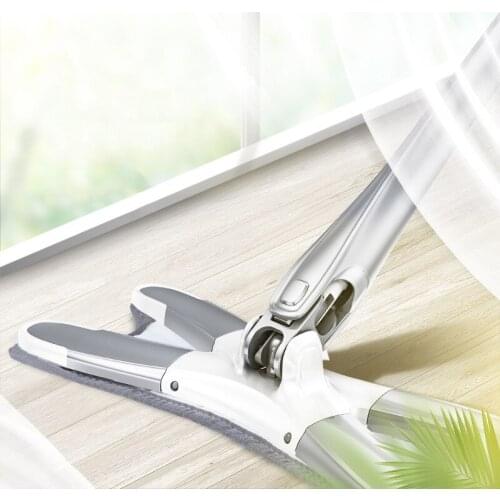 Floor Mop 360 Degree Long Handle Microfiber Strong Water Absorption Free Hand Wash Floor Mop Spin Manual Extrusion Cleaning Tool