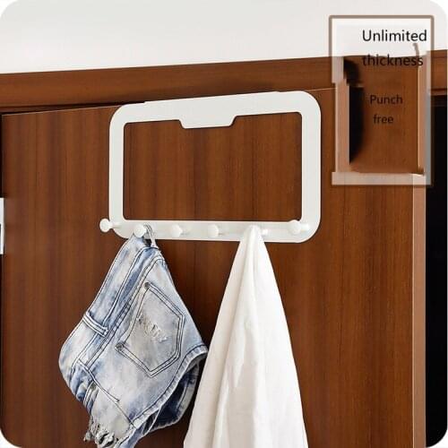 Coat Rack Wall Mounted Hook Rack Over The Door Hanger 6 Hook Organizer Rack Bathroom Hooks for Towel, Bag, Robe，Hats ，Clothes