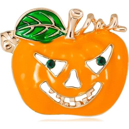 Halloween Brooch Jewelry with Vintage Pumpkin Halloween Pin Broches Horror Punk Pin Holiday Brooch