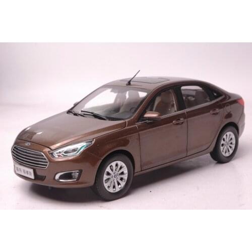 1:18 Diecast Model for Ford ESCORT 2015 Brown Sedan Alloy Toy Car Miniature Collection Gifts Explore ASPIRE