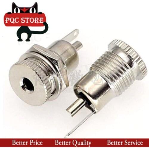 2PCS/lot 3.5 mm x 1.3mm 3.5*1.3 MM 5A DC Power Jack Socket Female Panel Mount Connector DC-099