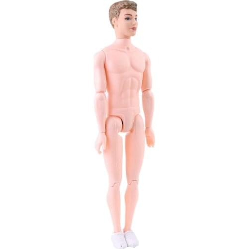 30cm 12 Moveable Jointed Nude Naked Dolls Doll Body White Shoe for Ken Boy Male Man Boyfriend Prince DIY Toys