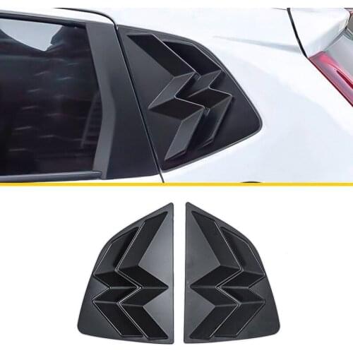 Car Matte Black Side Window Louver Shutter Cover Trim for Honda Fit Jazz 2014-2020