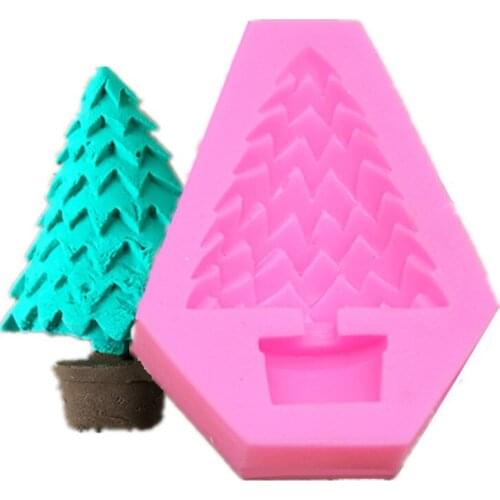 Free Shipping DIY Christmas Trees Cake Molds Fondant Chocolate Silicone Mold Candy Moulds Cake Tools SGS Certified ZJ006