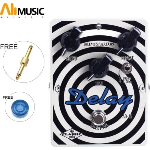 Biyang AD-12 Electric Guitar Pedal True Bypass Digital Delay Effect Pedal Custom Controls Blend Time Repeat Guitarra Pedal