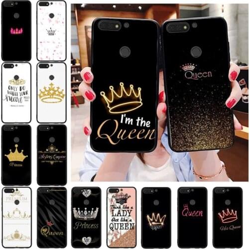 Princess crown Phone Case For Huawei Honor 5A 7A 7C 8A 8C 8X 9X 9XPro 9Lite 10 10i 10lite play 20 20lite