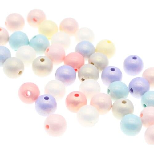 CHONGAI 6mm/8mm/10mm Round Shape Beads Acrylic Beads Dream Multicolor Loose Bead For Jewelry Making Beads Accessories