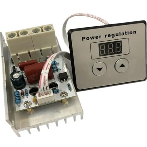10000W AC 220V SCR Digital Control Electronic Voltage Regulator Speed Control Dimmer Thermostat + Digital Meters Power Supply