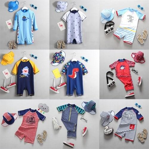 Childrens Swimsuit Baby Boy Children Swimming Suit Boys Cartoon 2020 Swimwear Shark Kids Child One Piece Baby Bathing Suit