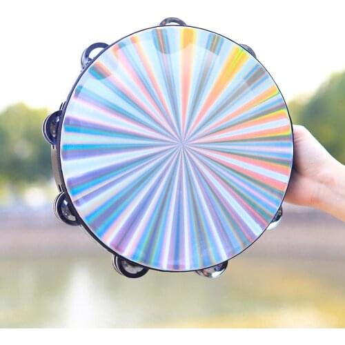 Double Row Jingles Hand Drum Musical Instrument Musical 10 inch Tambourine Percussion Enjoyable Instrument Supplies