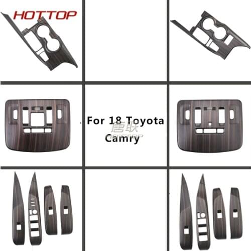 Window Switch Reading Lamp Cover For Toyota Camry 2018 2019 Interior Wooden Cover Car SUV Styling Decoration Accessories