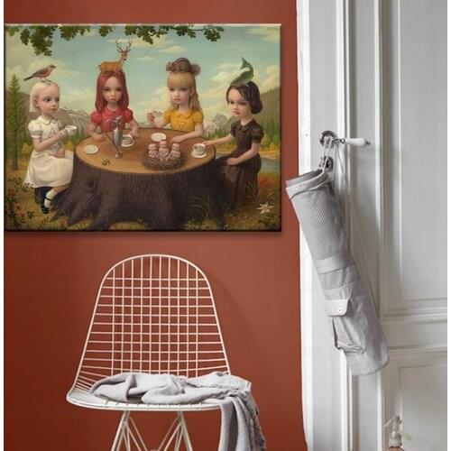 Mark Ryden《The Tree Show——Allegory of the Four Elements》Canvas Oil painting Modern Wall Decor Home Living room Decoration