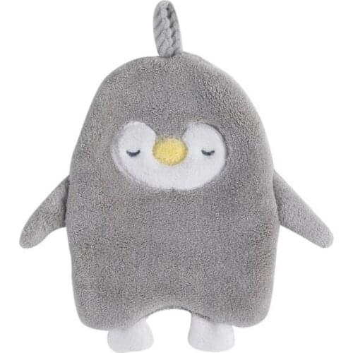 Fashionable Modern Cartoon Hanging Hand Towel Washcloths Soft Coral Velvet Towels Animal Penguin Kitchen Dishwashing Towel