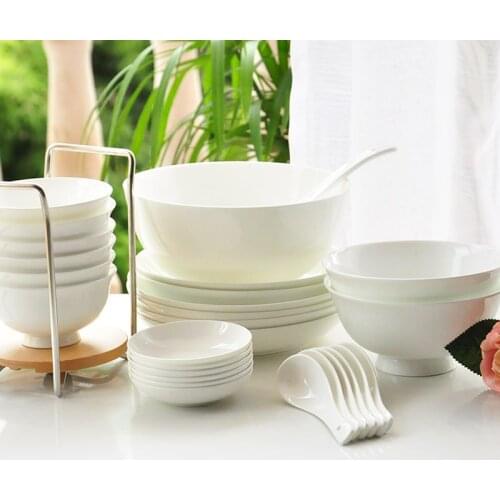 28PCS SET Bone white color bone china dinnerware set