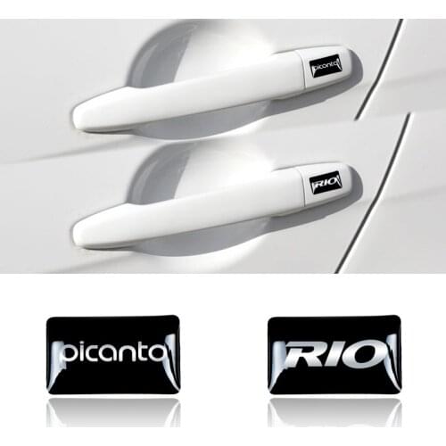 Newest Style 3D Epoxy decoration Sticker steering wheel window lift button car Accessories for KIA RIO PICANTO