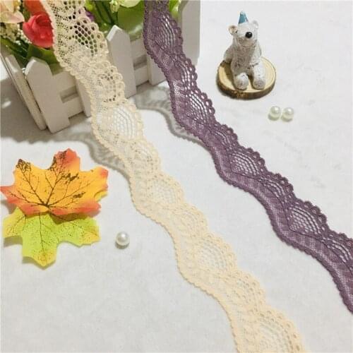 NS2133-1 3.5cm Soft Stretch lace warp Knitting lace clothing Accessories lingerie lace Accessories