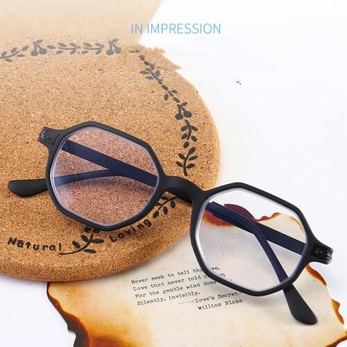 CLARA VIDA Anti-blue Light Retro Polygonal Reading Glasses Computer Mobile Men Women+1.0 +1.5 +2.0 To +4.0
