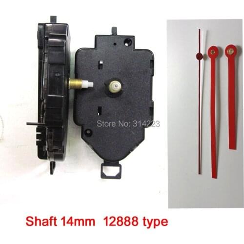 Wholesale! 10 set real 12888 Swing Movement Quartz Clock Movement for Clock Mechanism Repair DIY clock accessories 14mm shaft