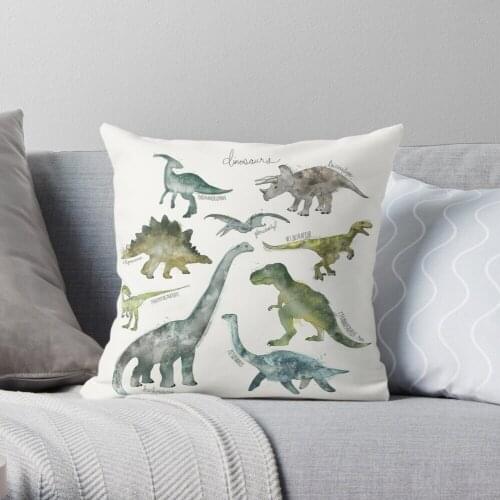 Pillowslip Dinosaurs Throw Pillow 100% Cotton Decor Pillow Case Home Cushion Cover 45*45cm