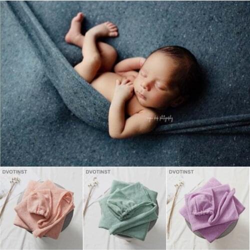 Dvotinst Newborn Photography Props for Baby Knited Bonnet Hat Wraps Background Blanket Accessories Studio Shooting Photo Props