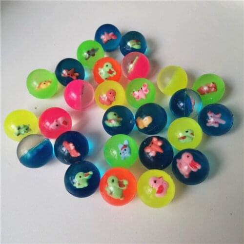 Rubber Bouncy ball toy ball child elastic Cartoon Animals Ball kids of pinball bouncy toys for kids Outdoor Game 5pcs 42mm