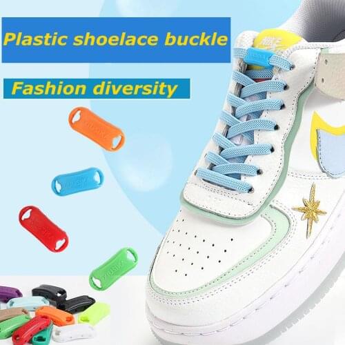 1Pair Flats No tie Shoelaces Quick wear in 1 second Sneakers Lazy Laces Buckle Elastic Shoe Laces Kids Adult Sneakers Shoelace