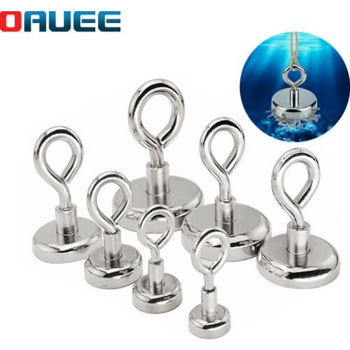 Super Strong Neodymium Magnet Pot Fishing Salvage Magnets Neodymium Round Powerful Magnetic Hook Sea Fishing Magnet Searcher