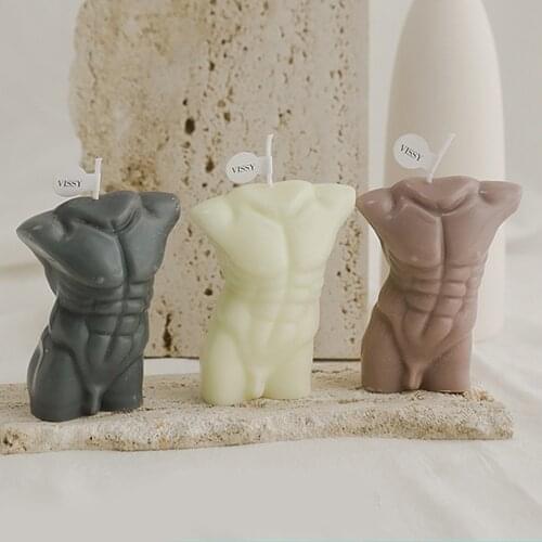 3D Male Men Naked Body Human Candle Relaxing Scented Statue Candle Fragrance Candle Home Bedroom Decor
