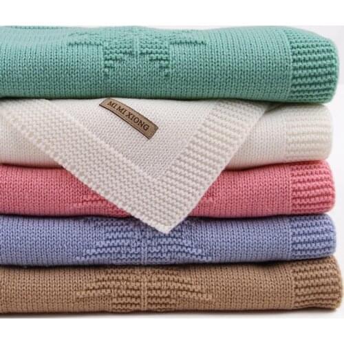 Knitted Baby Blanket Newborn Swaddle Wrap Blankets Super Soft Toddler Infant Bed crib Sofa Throw Blanket Stroller Blankets