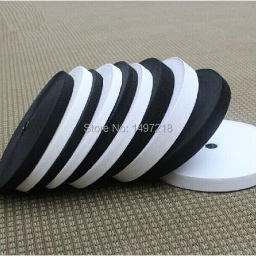 High Quality 4cm Width *10m length/roll Black, White Knitted Elastic Webbing Band Tape for Garment