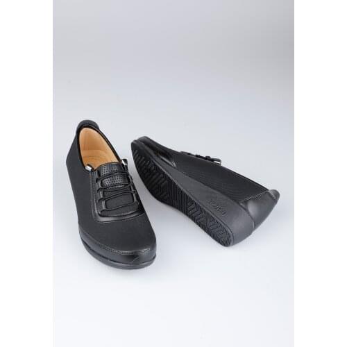 Wanetti Womens Black Orthopedic Comfort Shoe,кроссовки женские,Womens sports shoes,Womens sneakers,womens ballet flats,shoes