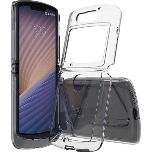 Defender Armor Drop resistance Crystal Case For Motorola Razr 5G 2020 Acrylic Plastic TPU Clear Transparent Fold Cover