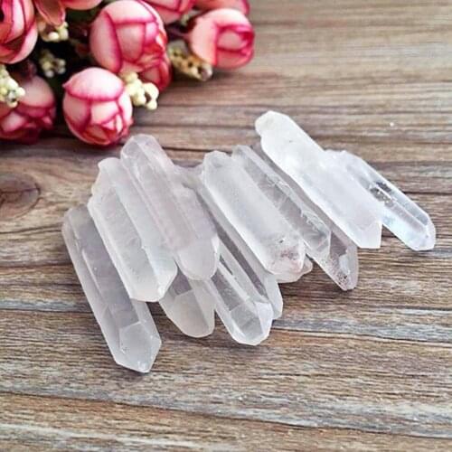 100g/lot Nature Stone Tibet Natural Clear Quartz Crystal Points Healing Wand Specimen Stone For Handwork Jewelry Making