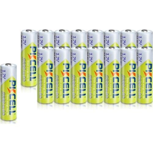 16PCS PKCELL AA battery 1.2v 2300-2600mah nimh rechargeable battery AA batteries for flashlight toys remote