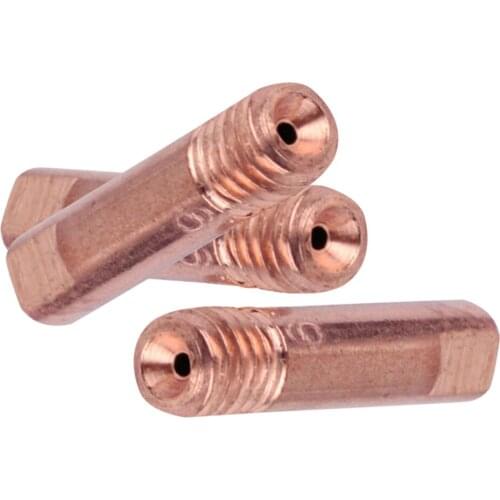 20pcs Gas Nozzle 24x5mm Copper Gold Replacement For MB-15AK MIG/MAG Metalworking Torch Durable For Machine Of Rilon