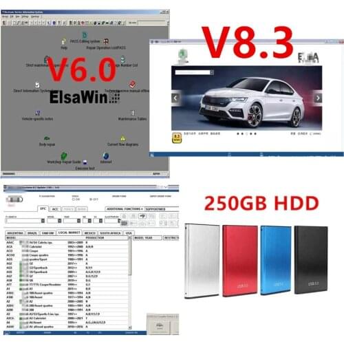 2021 ELSAWIN 6.0 with E T/ K 8 .2 Newest for A-udi for V-W Auto Repair Software Vehicles Electronic Parts Catalogue in 250gb hdd