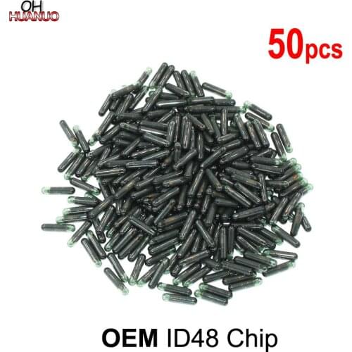 50PCS, Original ID48 Glass Chip OEM Auto Transponder Car Blank Key Chip