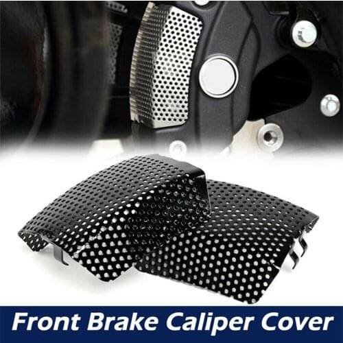 Black Protective Cap Motorcycle Front Brake Caliper Cover for Touring V-Rod Models 2006-2019