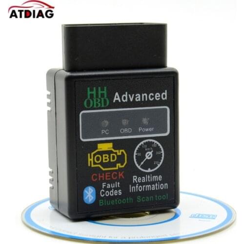 DHL 50pcs Mini ELM327 OBD2 Bluetooth V2.1 Interface Works On Android Torque Car Diagnostic Tool Car Code Reader Scanner